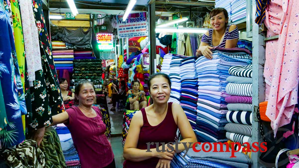 The fabric ladies - Tam Bac Market, Haiphong, Vietnam